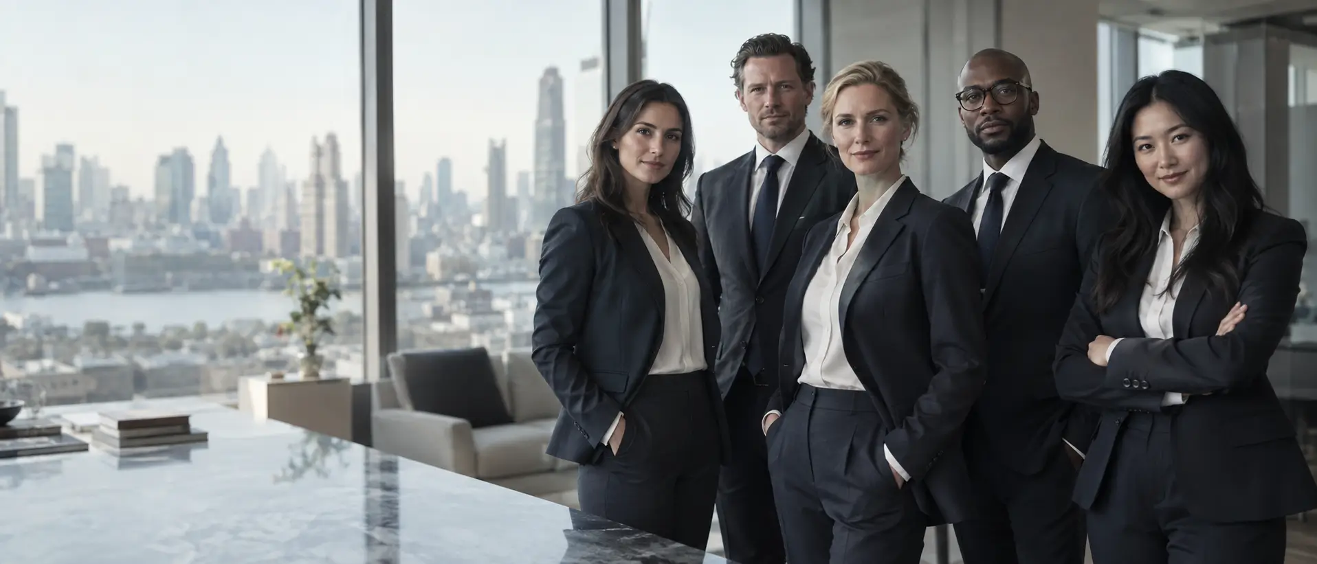 International lawyers of the Global Law Lists network in a city law office