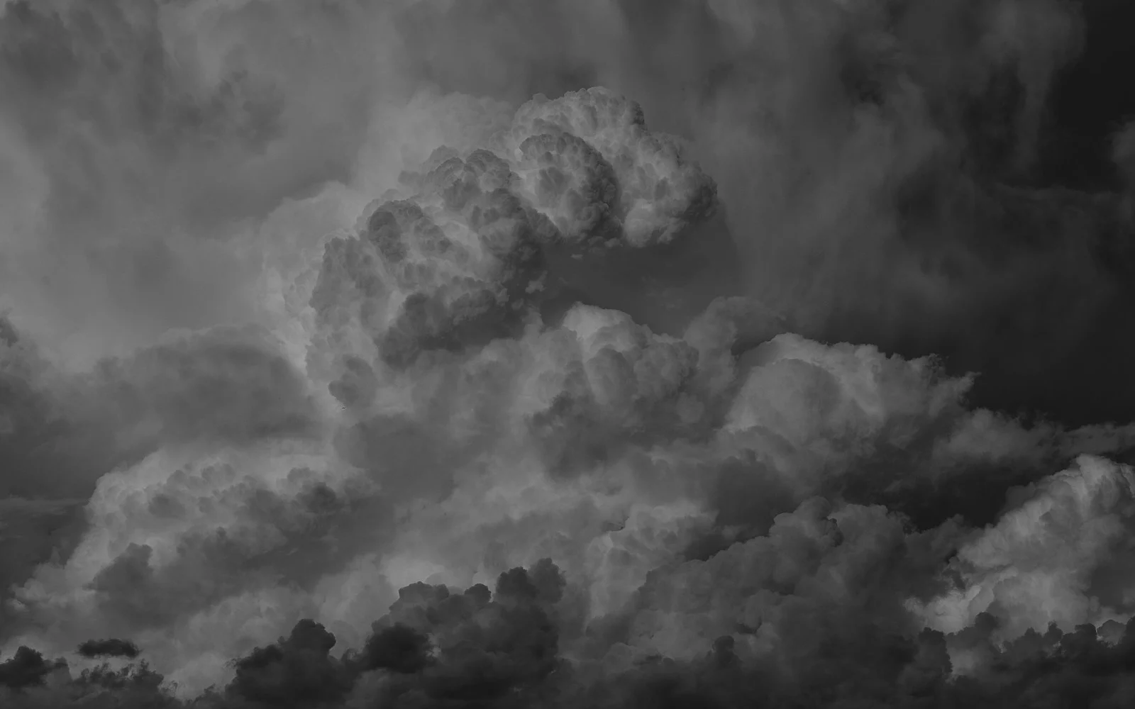 Nimbus clouds in greyscale